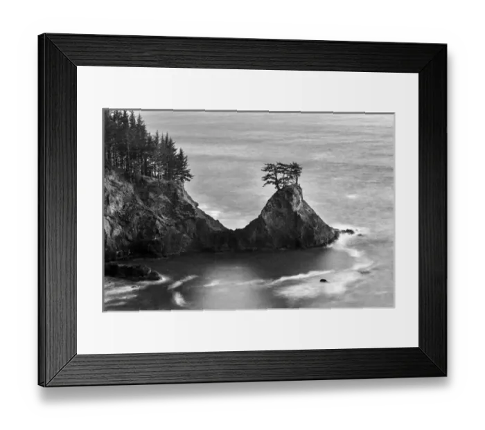 Framed Print : North America, USA, California. Black and white image of jutting rock formations
