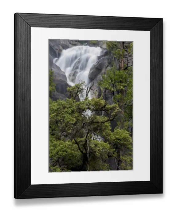 Framed Print : North America, USA, California, Yosemite National Park. Spring run-off at Cascade Falls