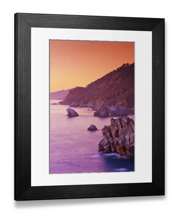 Framed Print : Evening light on the Big Sur coast, Julia Pfeiffer Burns State Park, California Framed Print : Evening light on the Big Sur coast, Julia Pfeiffer Burns State Park, California