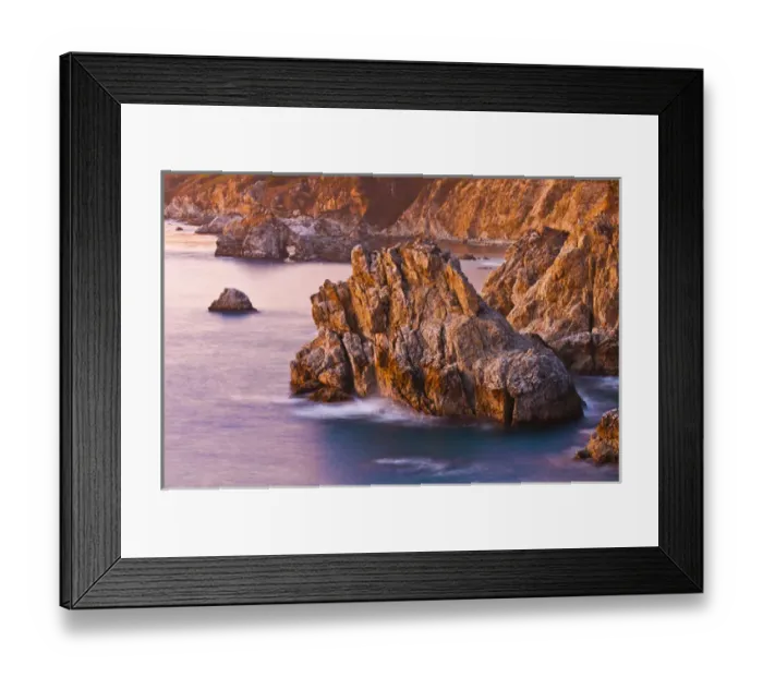 Framed Print : Evening light on the Big Sur coast, Julia Pfeiffer Burns State Park, California USA Framed Print : Evening light on the Big Sur coast, Julia Pfeiffer Burns State Park, California USA