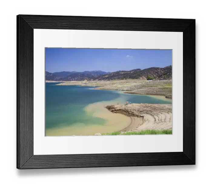 Framed Print : Castaic Lake, a terminus of the West Branch California Aqueduct is at 55% of capacity Framed Print : Castaic Lake, a terminus of the West Branch California Aqueduct is at 55% of capacity