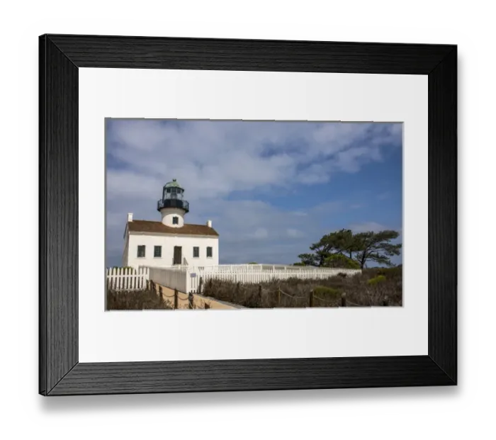 Framed Print : USA, California, Cabrillo National Monument, Old Point Loma Lighthouse