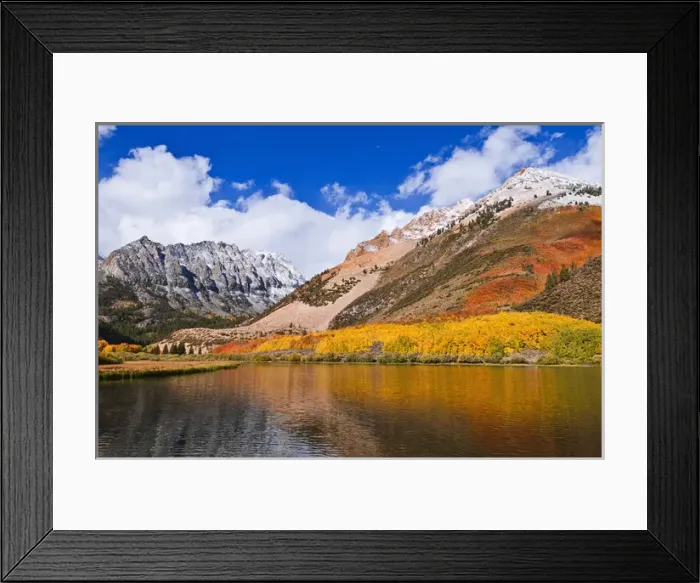 Framed Print : Fall color and early snow at North Lake, Inyo National Forest, Sierra Nevada Mountains
