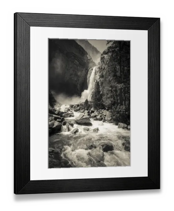 Framed Print : Lower Yosemite Falls, Yosemite National Park, California