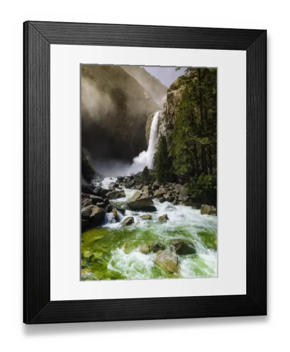 Framed Print : Lower Yosemite Falls, Yosemite National Park, California USA