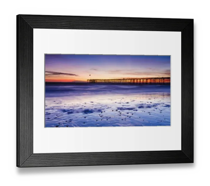 Framed Print : Sunset over the Channel Islands and Ventura Pier from San Buenaventura State Beach Framed Print : Sunset over the Channel Islands and Ventura Pier from San Buenaventura State Beach