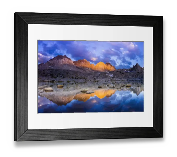 Framed Print : Evening light on the Palisades in Dusy Basin, Kings Canyon National Park, California Framed Print : Evening light on the Palisades in Dusy Basin, Kings Canyon National Park, California