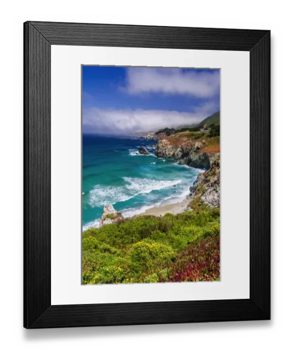 Framed Print : The Big Sur coast at Rocky Point, Big Sur, California
