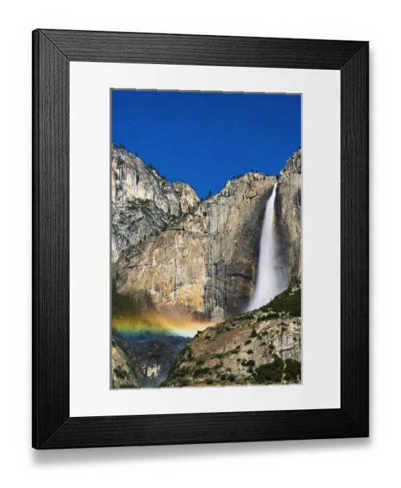 Framed Print : Moonbow and starry sky over Yosemite Falls, Yosemite National Park, California Framed Print : Moonbow and starry sky over Yosemite Falls, Yosemite National Park, California