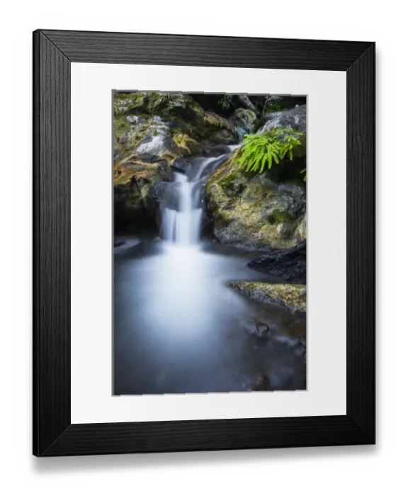 Framed Print : Cascade on Limekiln Creek, Limekiln State Park, Big Sur, California USA