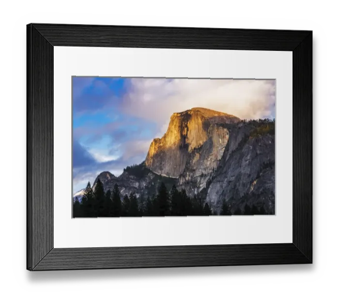Framed Print : Evening light on Half Dome, Yosemite National Park, California USA Framed Print : Evening light on Half Dome, Yosemite National Park, California USA