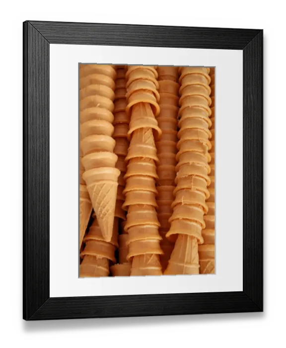 Framed Print : Close up of Ice Cream Cones, Ouray, Colorado, USA Framed Print : Close up of Ice Cream Cones, Ouray, Colorado, USA