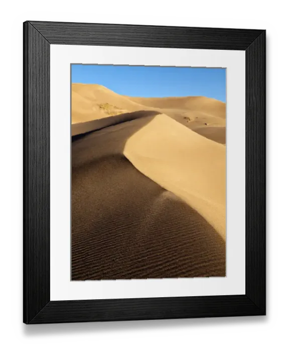 Framed Print : USA, Colorado, Great Sand Dunes National Park and Preserve, Dunes in morning light
