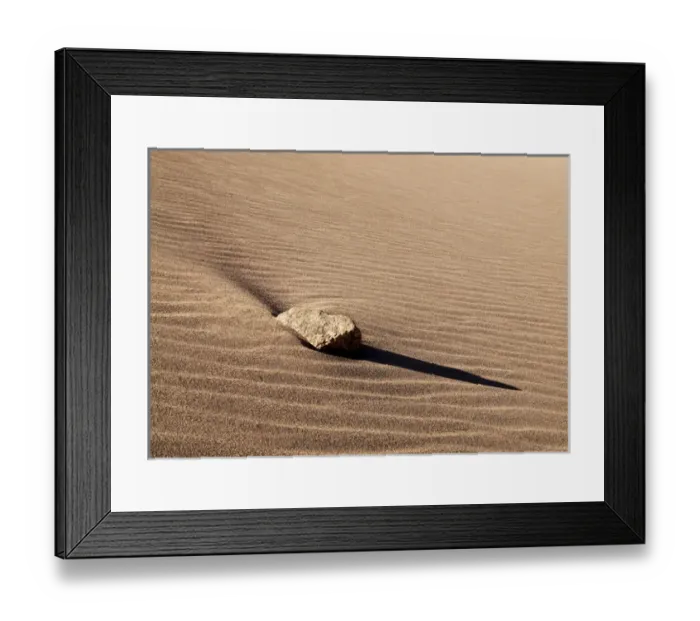 Framed Print : USA, Colorado, Great Sand Dunes National Park and Preserve, Rock and ripples on a dune