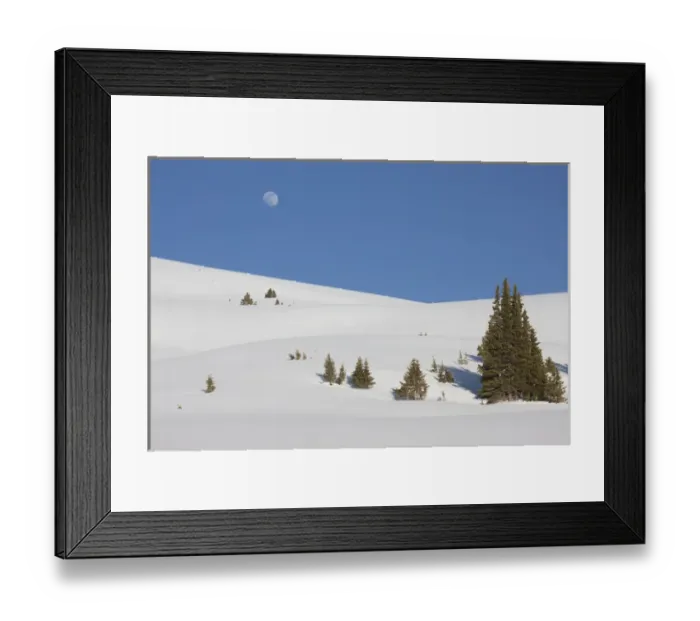 Framed Print : USA, Colorado. Moon rise above the Continental Divide Framed Print : USA, Colorado. Moon rise above the Continental Divide
