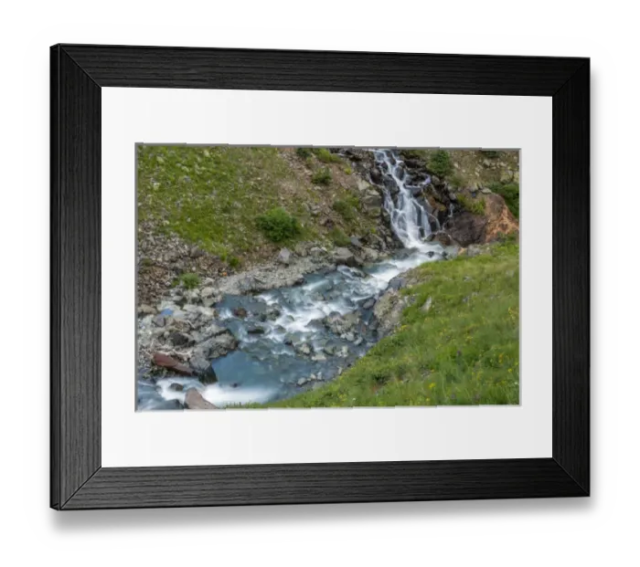 Framed Print : USA, Colorado, San Juan Mountains. Animas River descends rocky hillside. Credit as Framed Print : USA, Colorado, San Juan Mountains. Animas River descends rocky hillside. Credit as