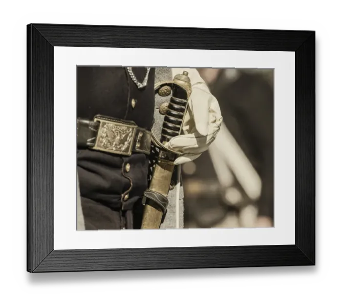 Framed Print : vintage image of soldier with Civil war sword Framed Print : vintage image of soldier with Civil war sword