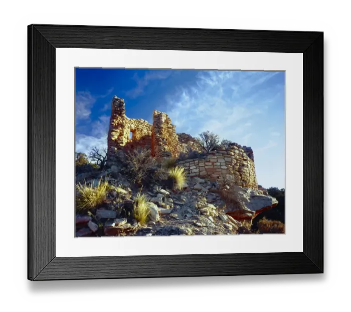 Framed Print : Hovenweep National Monument, Colorado. USA. Morning light on broken walls of Cutthroat Castle Framed Print : Hovenweep National Monument, Colorado. USA. Morning light on broken walls of Cutthroat Castle