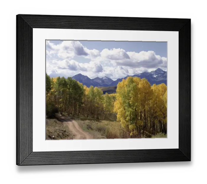 Framed Print : USA, Colorado, Telluride, View of San Miguel Mountains