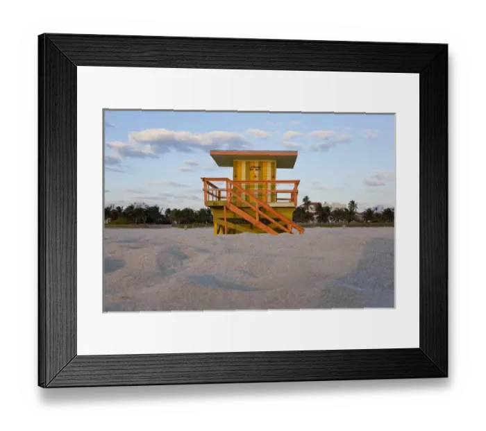 Framed Print : Lifeguard hut, South Beach, Miami, Florida, USA Framed Print : Lifeguard hut, South Beach, Miami, Florida, USA