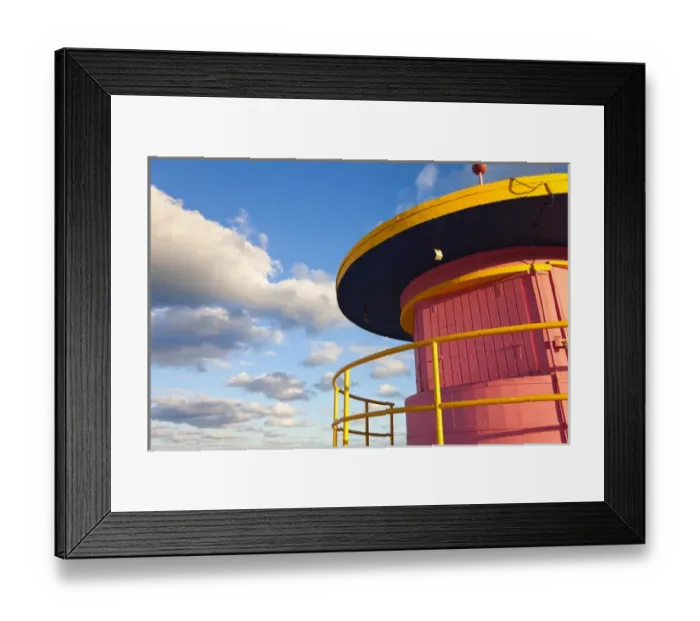 Framed Print : Lifeguard hut, South Beach, Miami, Florida, USA Framed Print : Lifeguard hut, South Beach, Miami, Florida, USA
