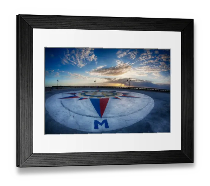 Framed Print : North America; USA; Florida; Key West; Early Morning along Atlantic Ocean and the Key