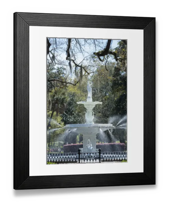 Framed Print : USA, Georgia, Savannah, fountain in Forsyth Park Framed Print : USA, Georgia, Savannah, fountain in Forsyth Park