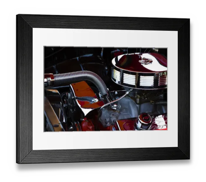 Framed Print : USA; Georgia; Savannah; Engine of a car in car show Framed Print : USA; Georgia; Savannah; Engine of a car in car show