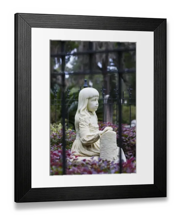 Framed Print : USA, Georgia, Savannah, Bonaventure Cemetery, monument to Little Gracie Framed Print : USA, Georgia, Savannah, Bonaventure Cemetery, monument to Little Gracie
