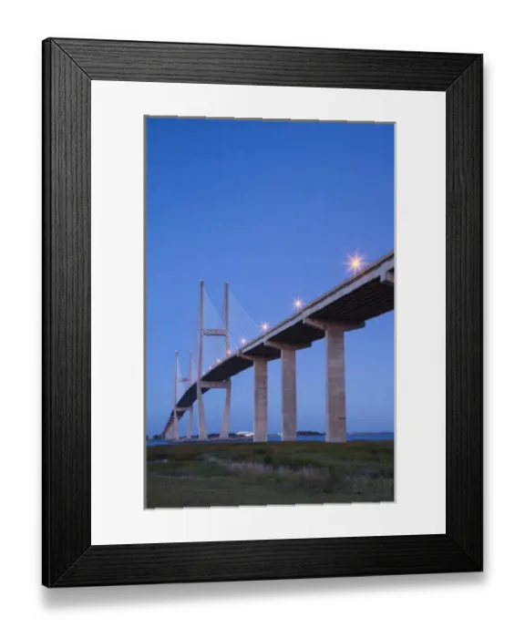 Framed Print : USA, Georgia, Brunswick, Sidney Lanier Bridge, across the Brunswick River, dusk Framed Print : USA, Georgia, Brunswick, Sidney Lanier Bridge, across the Brunswick River, dusk