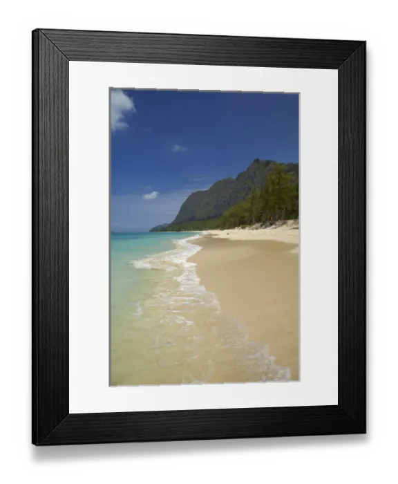 Framed Print : USA, Hawaii, Oahu, , Waimanalo Beach