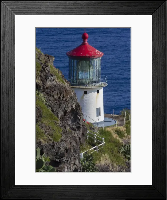 Framed Print : USA, Hawaii, Oahu, Waimanalo. U. S. Coast Guard Makapuu Point Light Framed Print : USA, Hawaii, Oahu, Waimanalo. U. S. Coast Guard Makapuu Point Light