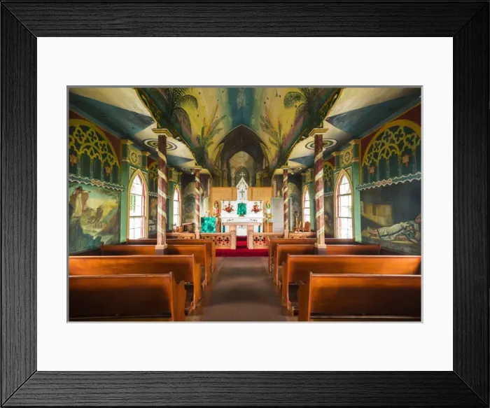 Framed Print : Interior of St. Benedicts Painted Church, Captain Cook, The Big Island, Hawaii Framed Print : Interior of St. Benedicts Painted Church, Captain Cook, The Big Island, Hawaii