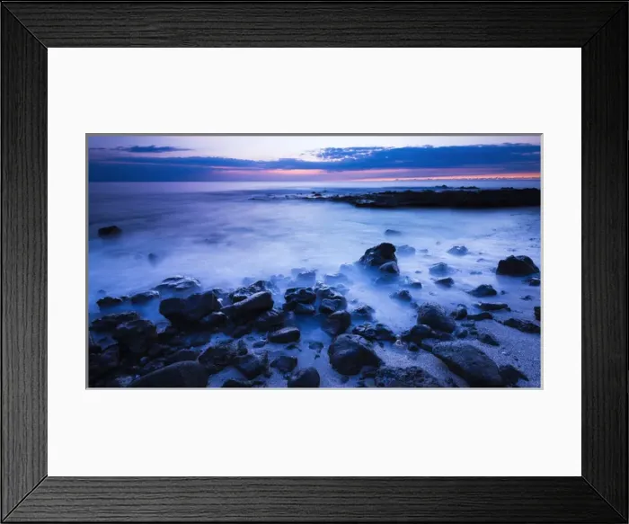 Framed Print : Surf at dusk, Kailua-Kona, Hawaii, USA Framed Print : Surf at dusk, Kailua-Kona, Hawaii, USA