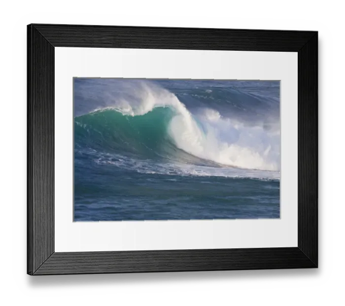 Framed Print : USA; Hawaii; Oahu; Large waves along the Pipeline Beach on the winward side of the Island Framed Print : USA; Hawaii; Oahu; Large waves along the Pipeline Beach on the winward side of the Island
