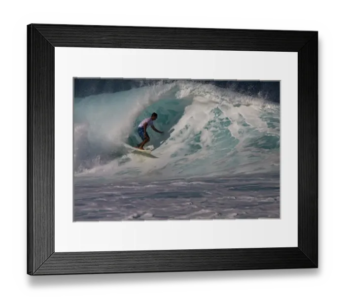 Framed Print : USA; Hawaii; Oahu; Sufers in Action at the Pipeline on the North Coast of Oahu Framed Print : USA; Hawaii; Oahu; Sufers in Action at the Pipeline on the North Coast of Oahu