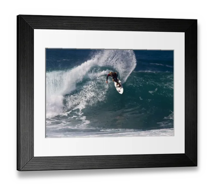 Framed Print : USA; Hawaii; Oahu; Sufers in Action at the Pipeline on the North Coast of Oahu