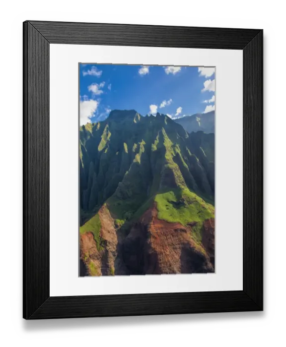 Framed Print : Hawaian Islands; USA; Hawaii; Kauai; Aerial of the Napali Coastline Framed Print : Hawaian Islands; USA; Hawaii; Kauai; Aerial of the Napali Coastline