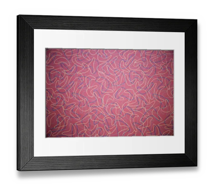Framed Print : Springfield, Illinois, USA. Route 66 1950s formica table top with boomerang design Framed Print : Springfield, Illinois, USA. Route 66 1950s formica table top with boomerang design