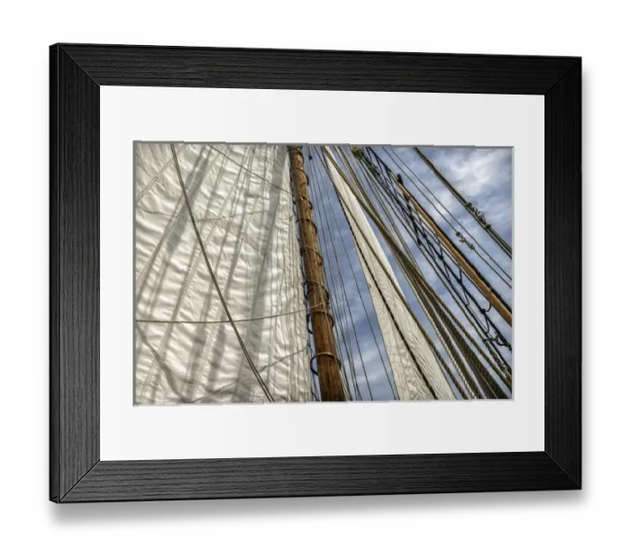 Framed Print : Close-up of sails and mast during the Tall Ships Festival at Navy Pier. Chicago Framed Print : Close-up of sails and mast during the Tall Ships Festival at Navy Pier. Chicago