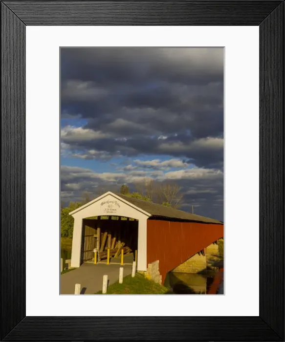 Framed Print : Covered Bridge over the East Fork of the White River in Medora, Indiana, USA Framed Print : Covered Bridge over the East Fork of the White River in Medora, Indiana, USA