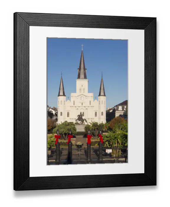 Framed Print : US, LA, New Orleans. Morning light on St Louis Cathedral in Jackson Square Framed Print : US, LA, New Orleans. Morning light on St Louis Cathedral in Jackson Square