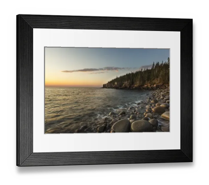 Framed Print : Dawn in Monument Cove in Maines Acadia National Park