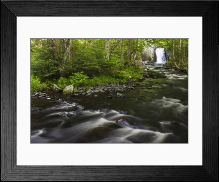 Framed Print : Cold Stream Falls in Maines Northern Forest
