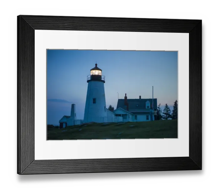 Framed Print : USA, Maine, Pemaquid Point, Pemmaquid Point Lighthouse, dusk Framed Print : USA, Maine, Pemaquid Point, Pemmaquid Point Lighthouse, dusk