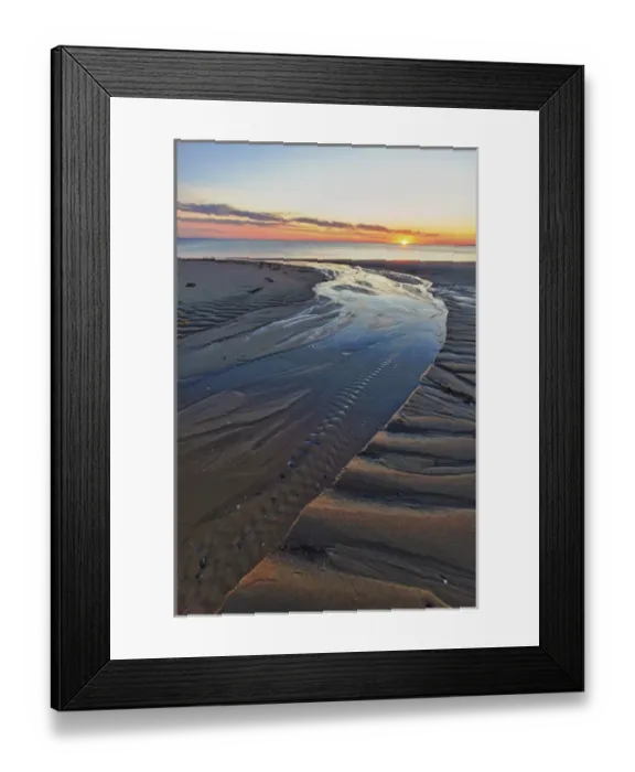 Framed Print : Sand patterns at sunset on Bound Brook Island, Cape Cod National Seashore, Wellfleet, Massachusetts Framed Print : Sand patterns at sunset on Bound Brook Island, Cape Cod National Seashore, Wellfleet, Massachusetts