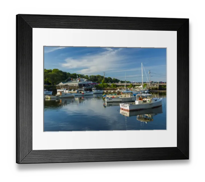 Framed Print : USA, Maine, Ogunquit, Perkins Cove, boat harbor Framed Print : USA, Maine, Ogunquit, Perkins Cove, boat harbor
