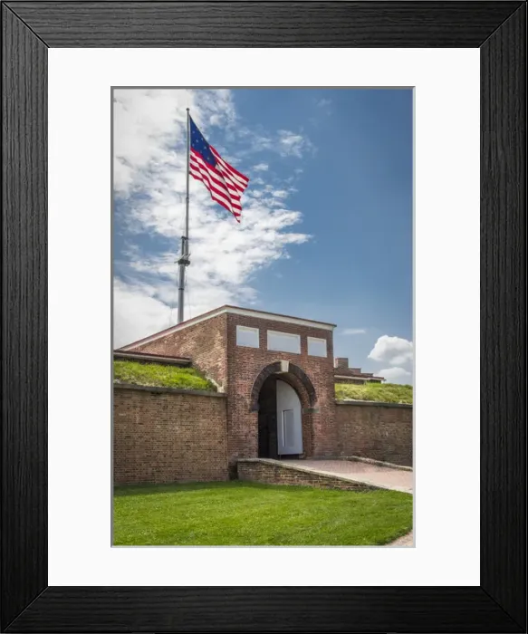 Framed Print : Historic Fort McHenry, birthplace of the Star Spangled Banner, the national anthem