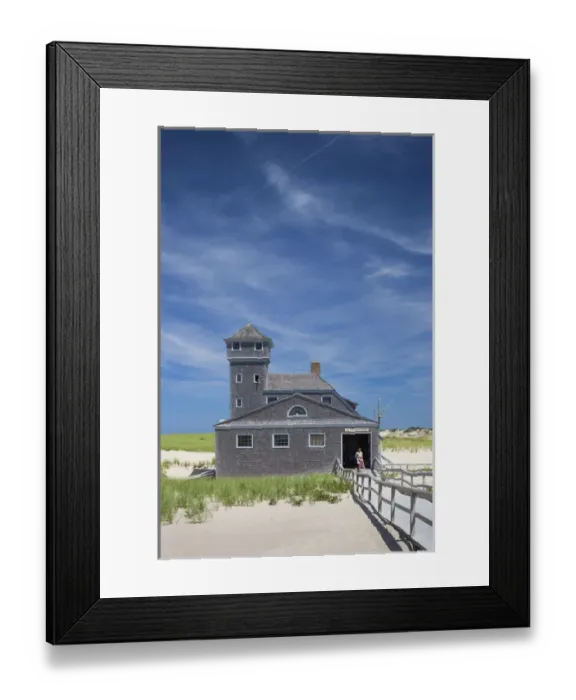 Framed Print : USA, Massachusetts, Cape Cod, Provincetown, Race Point Beach, Old Harbor Life-Saving