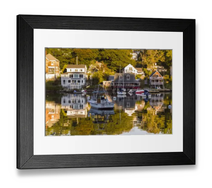 Framed Print : USA, Massachusetts, Gloucester, Annisquam, Lobster Cove, autumn Framed Print : USA, Massachusetts, Gloucester, Annisquam, Lobster Cove, autumn